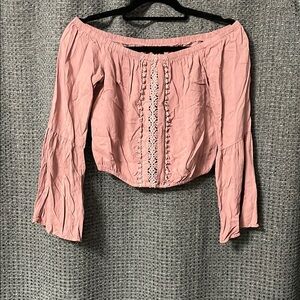 Rue21 mauve Crop Blouse